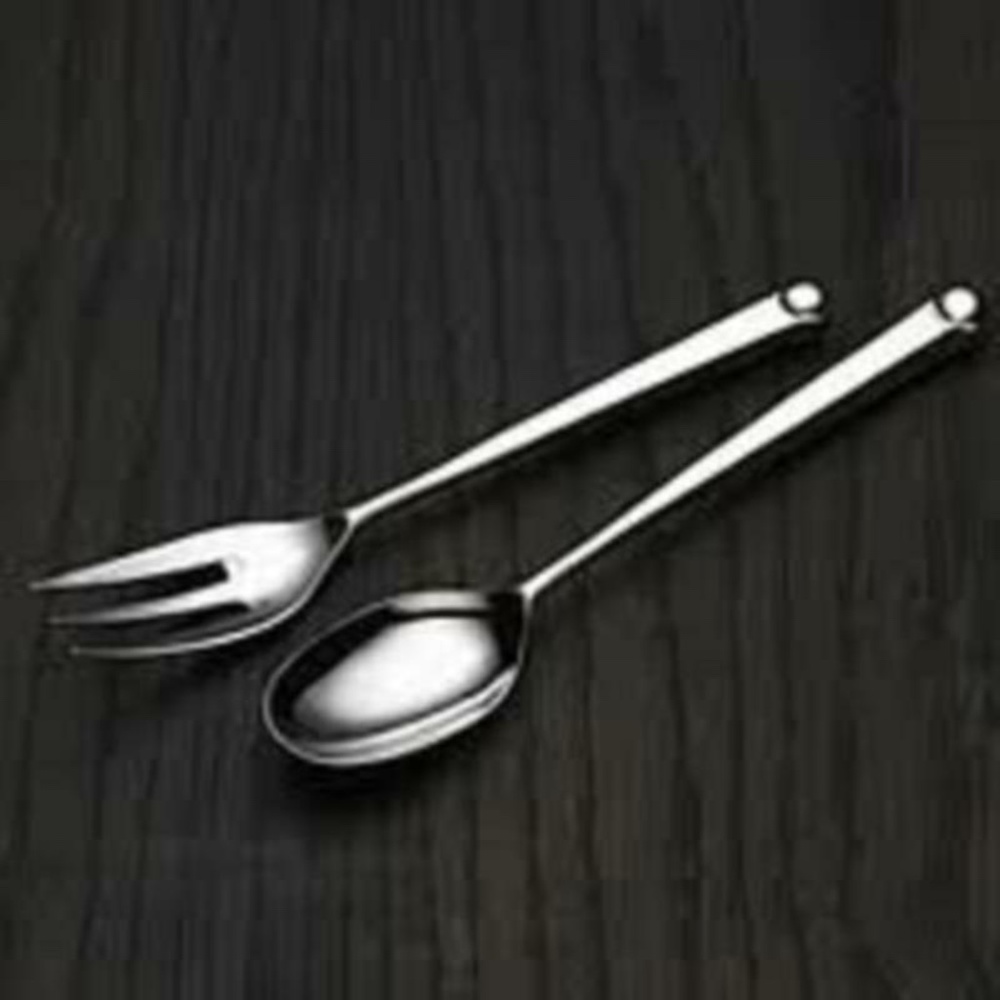 New Sasaki Orbit Glossy 2 pc serving Hostess Set Massimo Vignelli Design